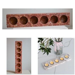 Onyx Vintage Mid-Century Modern 6 Candle Holder